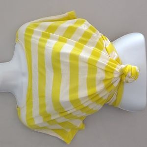 Bright yellow and white striped oversized shirt in size Medium